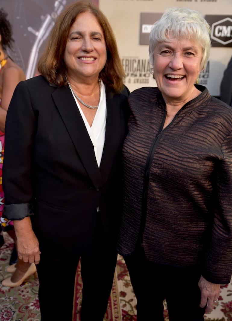 Judy Dlugacz and Cris Williamson on the Red Carpet, AmericanaFest 2018